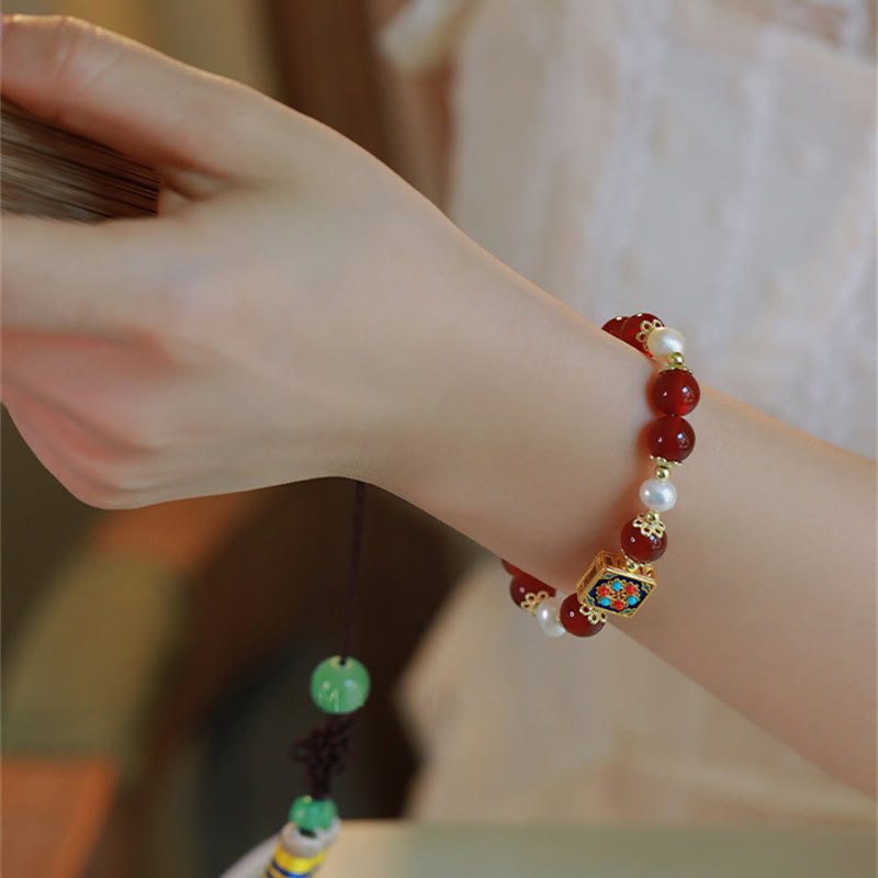 Wear FengShui Red Agate Pearl Confidence Self-acceptance Bracelet