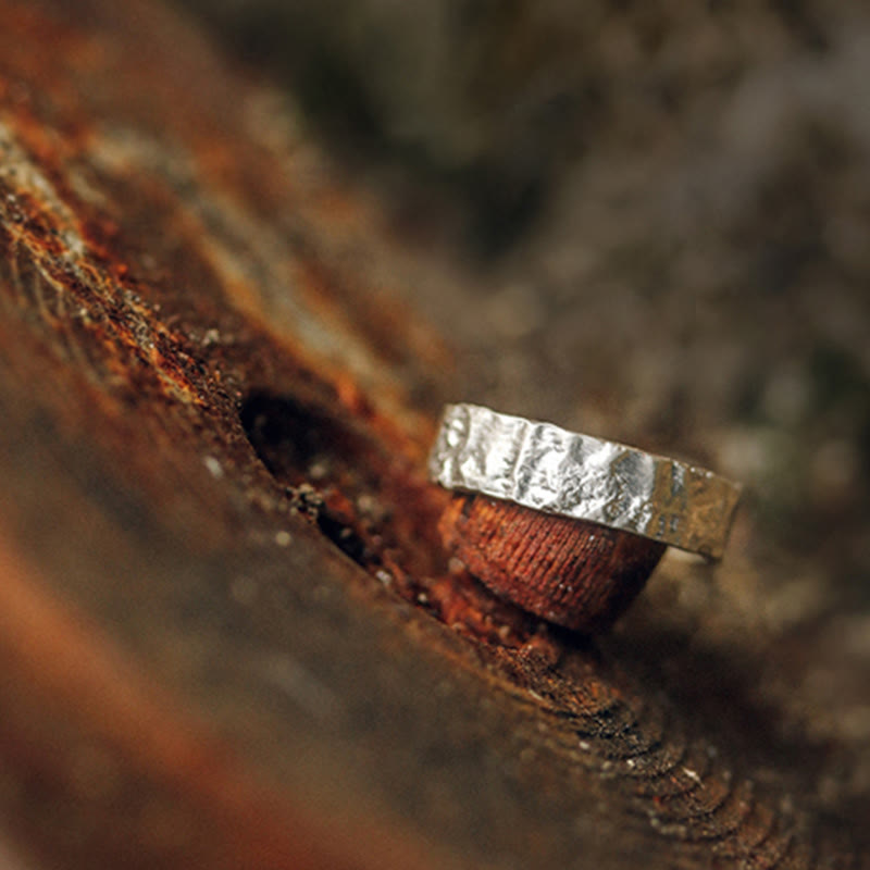 Wear FengShui 925 Sterling Silver Simple Design Blessing Couple Ring