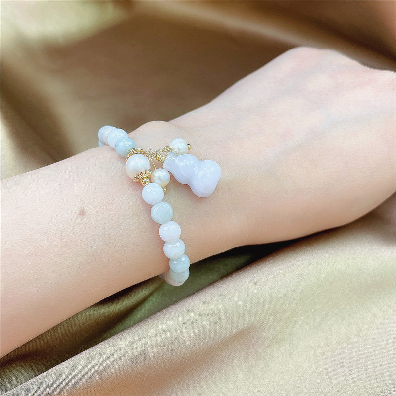 Wear FengShui Jade Gourd Blessing Protection Charm Bracelet