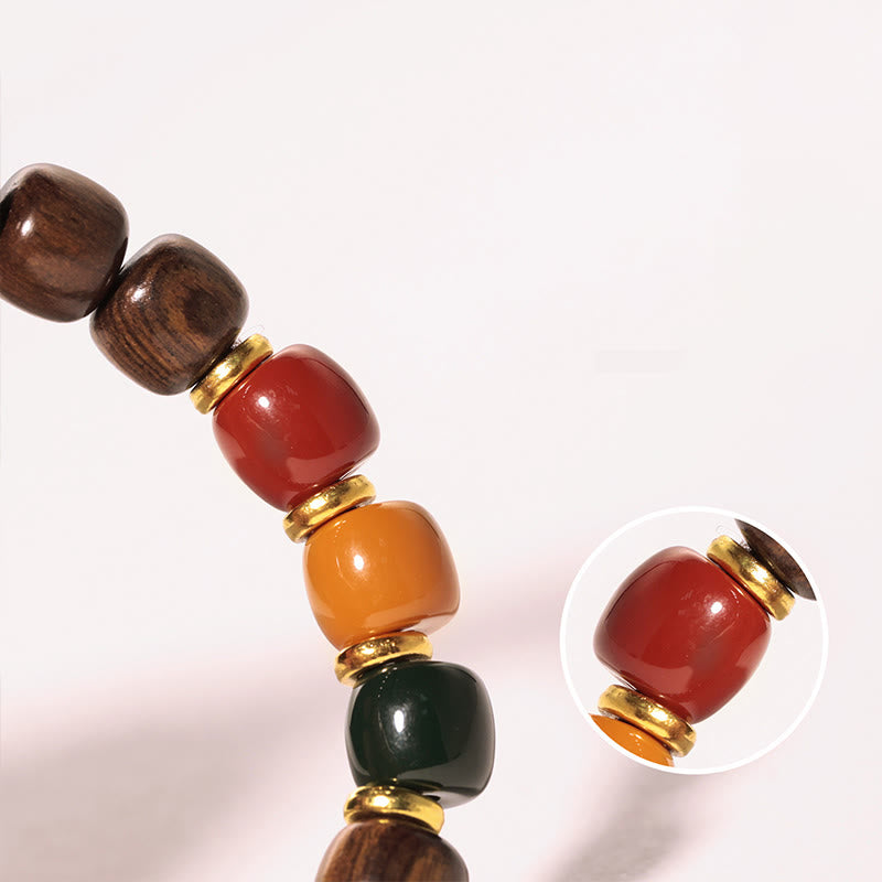 Wear FengShui Ebony Wood Rosewood Peace Balance Bracelet