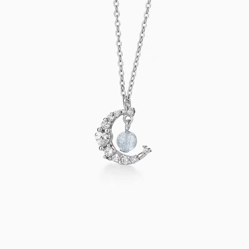 Wear FengShui Strawberry Quartz Blue Crystal Love Healing Necklace