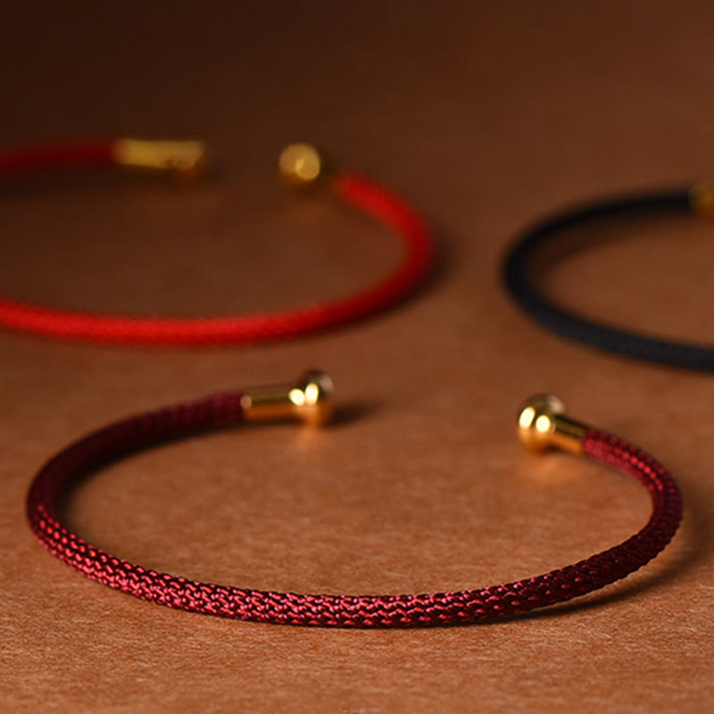 Wear FengShui Simple Design Handmade Luck Braid String Cuff Bracelet