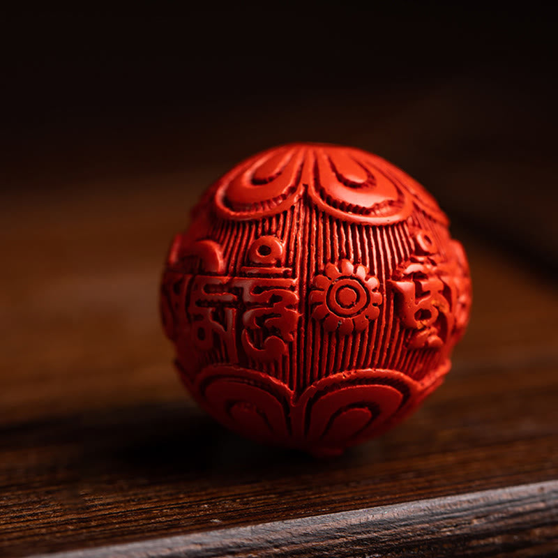 Wear FengShui Tibet Om Mani Padme Hum PiXiu Copper Coin Small Leaf Red Sandalwood Cinnabar Protection Key Chain