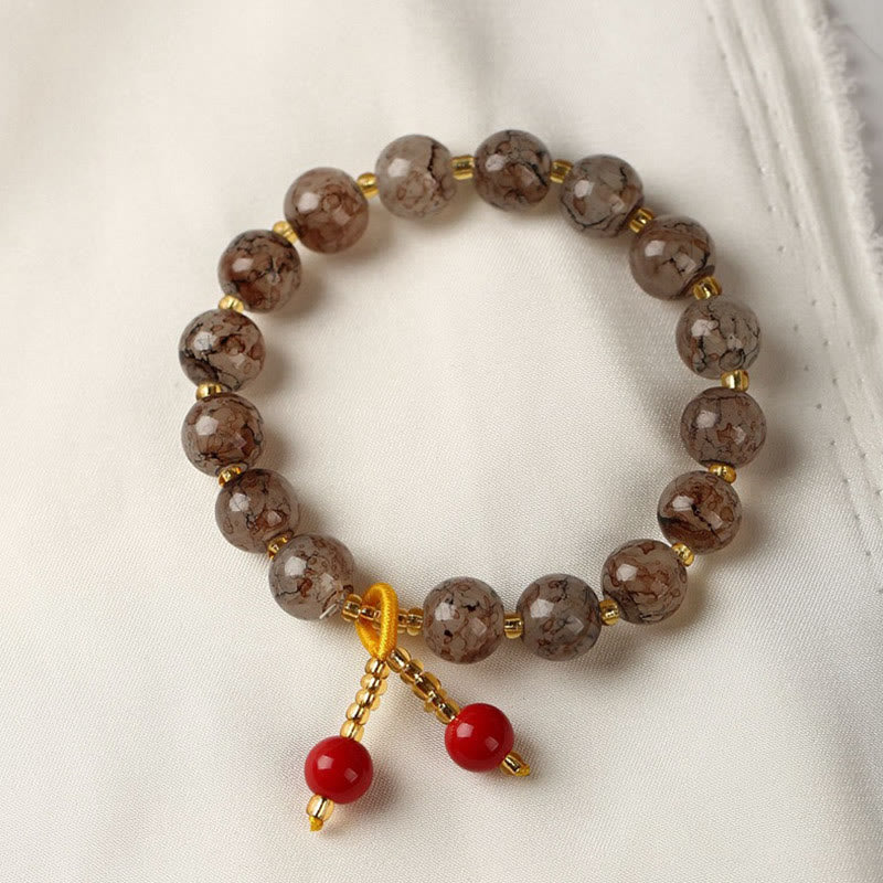 Wear FengShui Liuli Glass Bead Blessing Harmony Bracelet