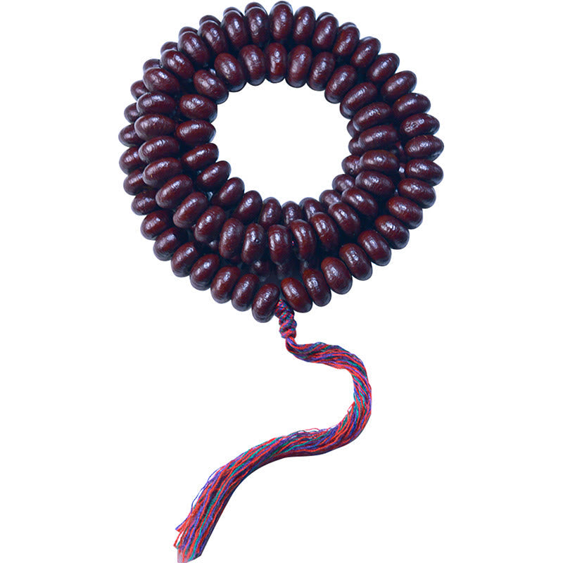 Wear FengShui Natural Tibet 108 Mala Beads Purple Bodhi Seed Wealth Bracelet