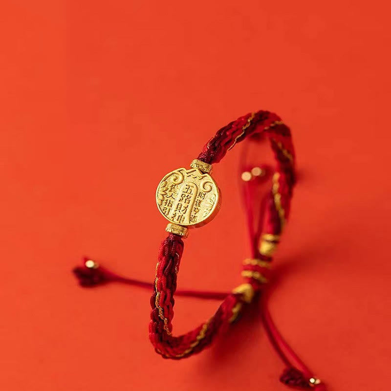 Wear FengShui Five Directions Gods of Wealth Handmade Reincarnation Knot Protection String Braid Bracelet