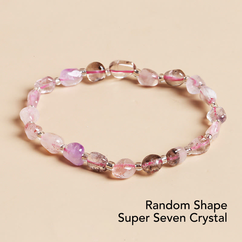 Wear FengShui Natural Irregular Shape Stone Crystal Meditation Balance Bracelet