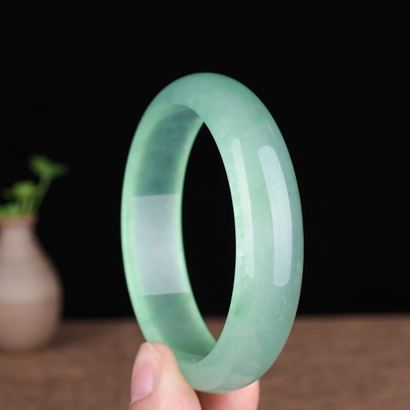 Wear FengShui Natural Jade Luck Healing Prosperity Bangle Bracelet