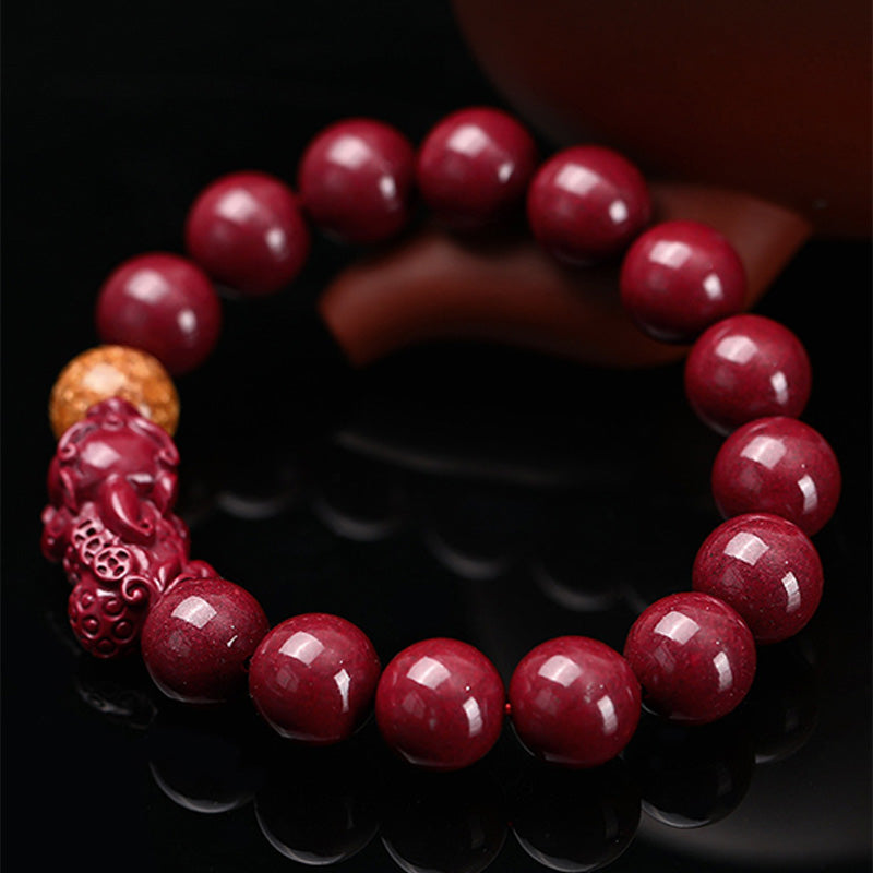 Wear FengShui Tibetan Cinnabar Pixiu Calm Bracelet
