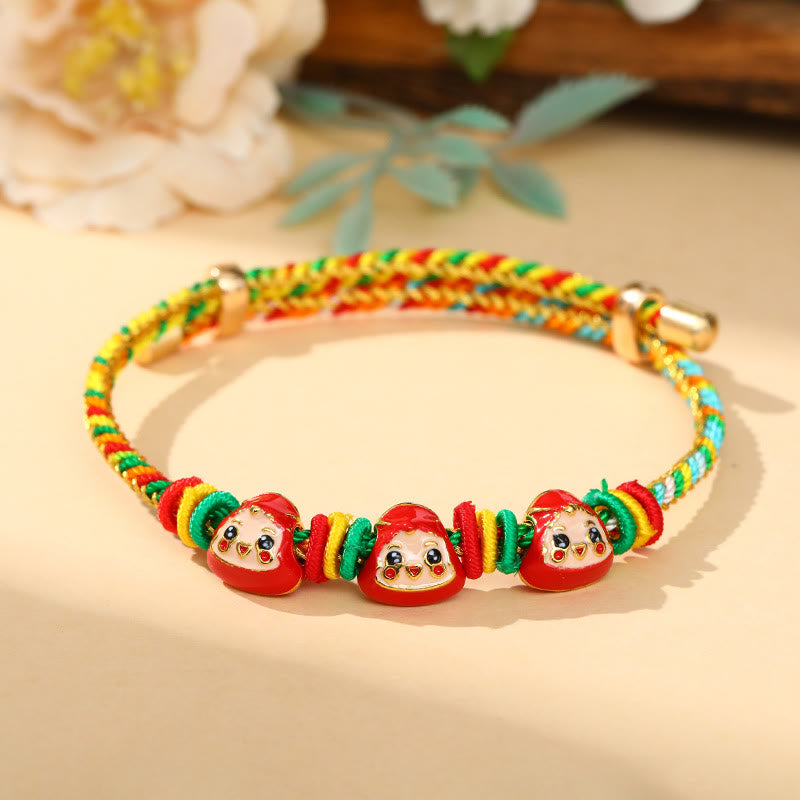 Wear FengShui Colorful Rope Zongzi Pattern Luck Handmade Child Adult Bracelet