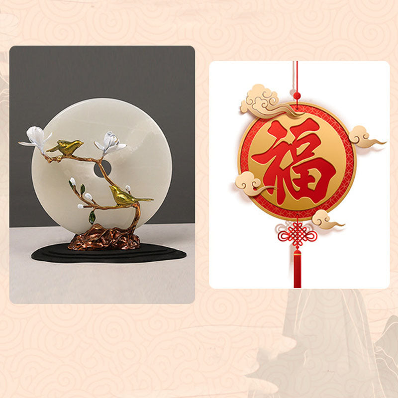 Wear FengShui 925 Sterling Silver Hetian Jade Peace Buckle Fu Character Charm Abundance Bracelet