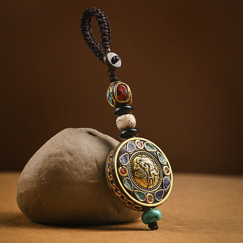 Wear FengShui Tibetan Om Mani Padme Hum Bodhi Seed Peace Key Chain