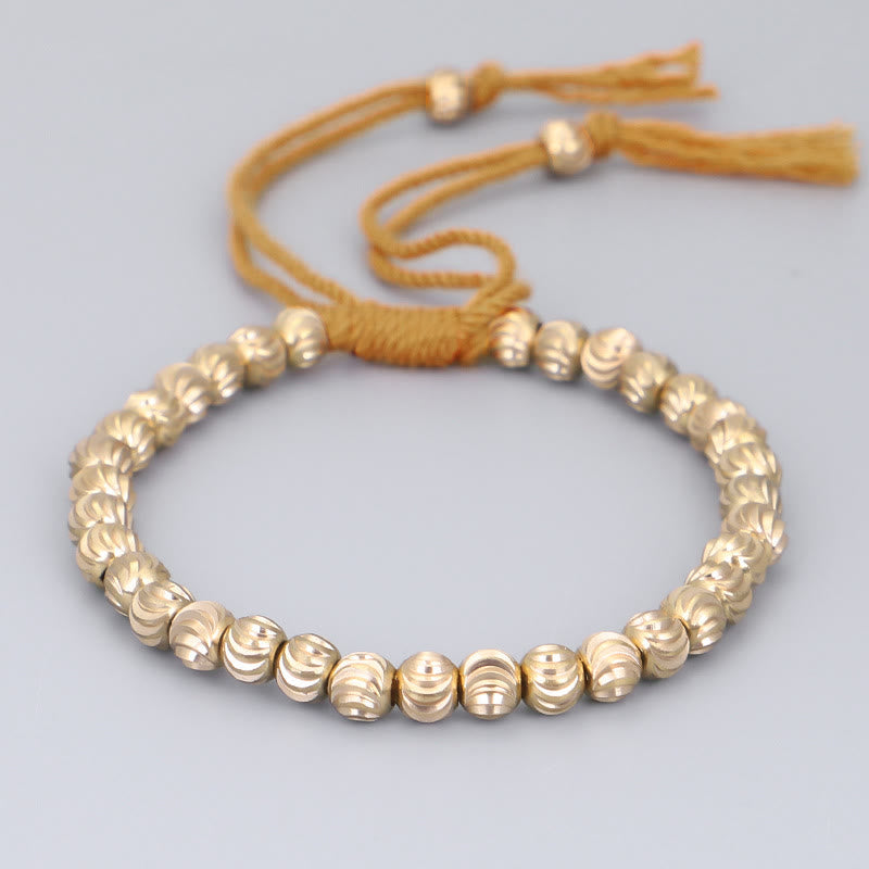 Wear FengShui Tibetan Handmade Copper Bead Luck String Bracelet
