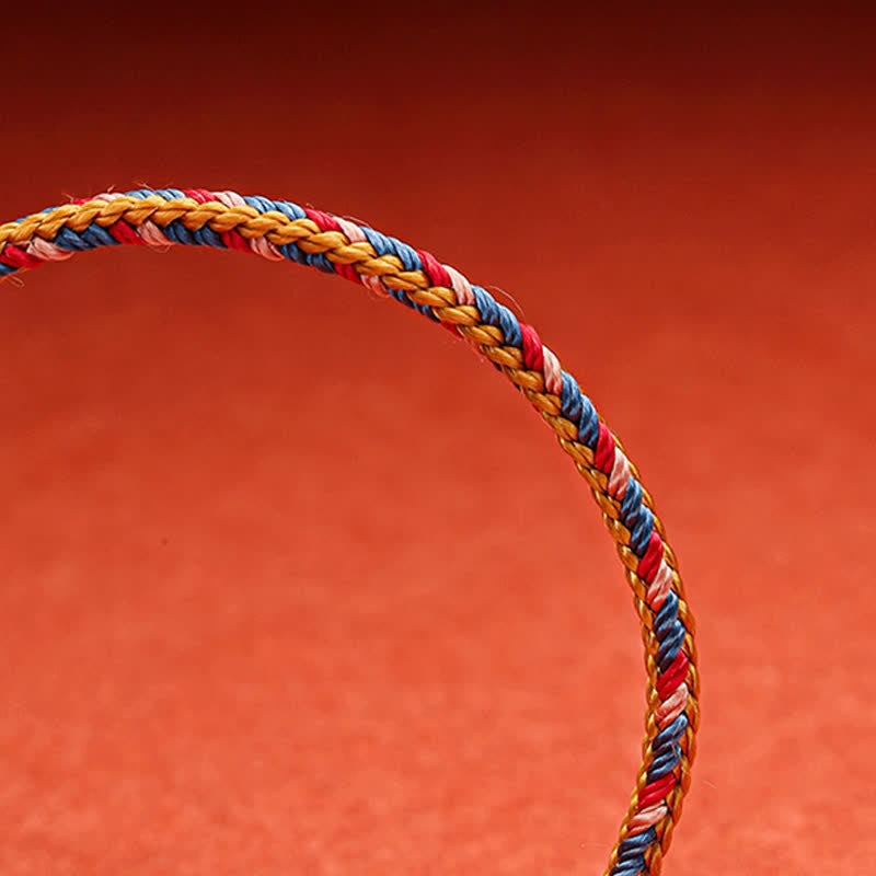 Wear FengShui Handmade Dunhuang Color Luck Braid String Bracelet