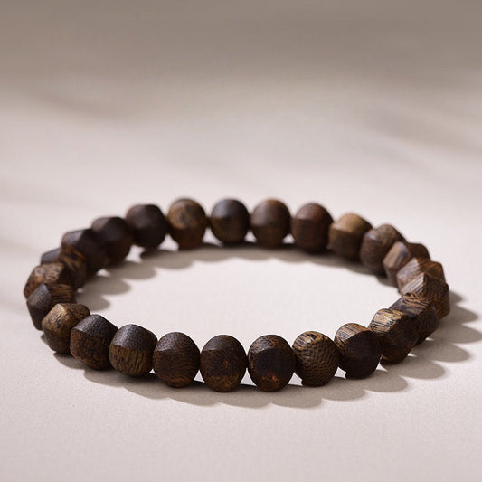 Premium Agarwood Lantern Bead Bracelet for Men and Women