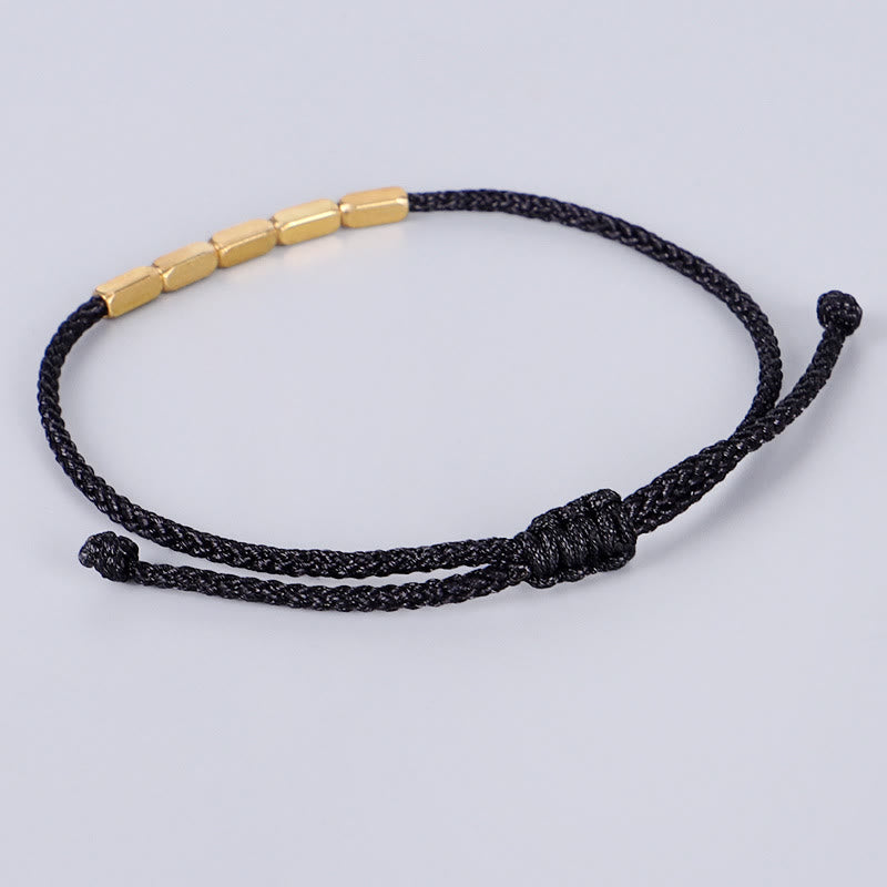 Wear FengShui Handcrafted Copper Bead Protection Braided String Bracelet