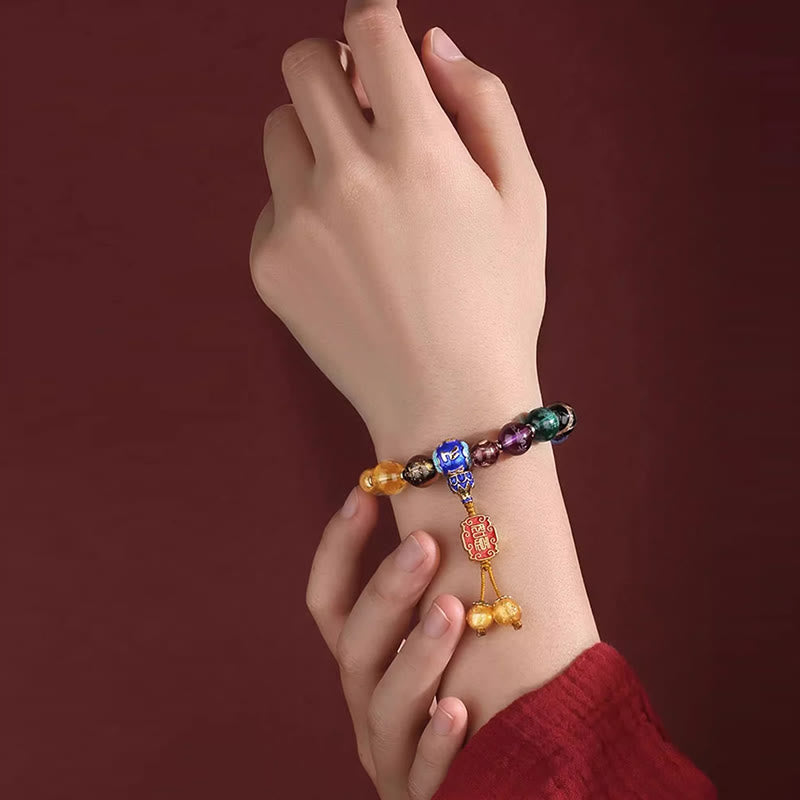 Wear FengShui Tibetan Colorful Incense Ash Liuli Glass Bead Om Mani Padme Hum Dorje Vajra 18 Beads Wrist Mala
