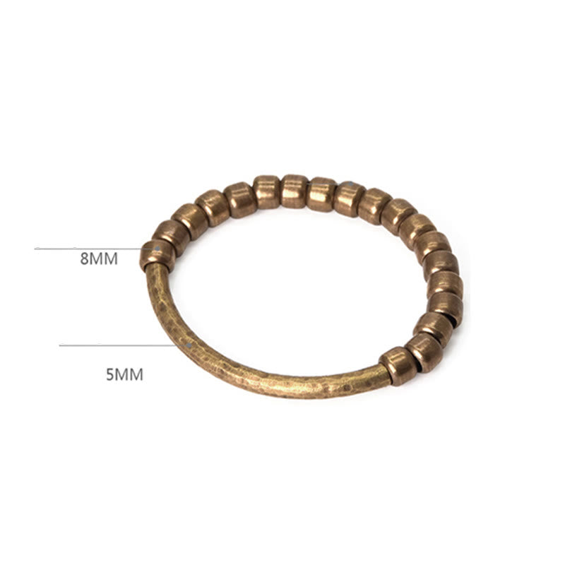 Wear FengShui Simple Design Copper Brass Bead Luck Wealth Bracelet