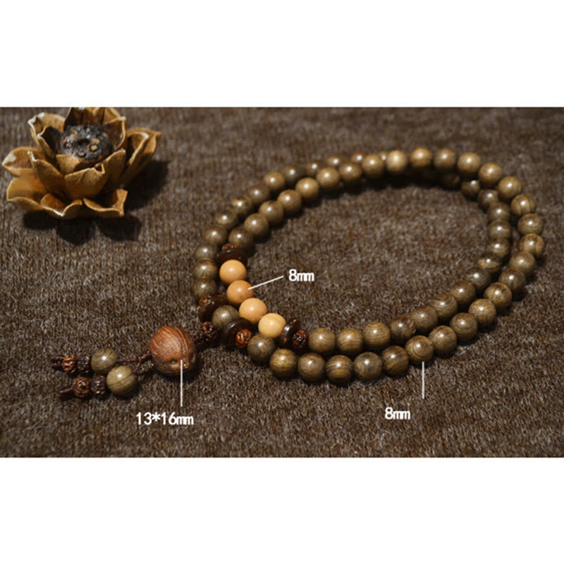 Wear FengShui Tibetan Sandalwood Protection Charm Mala Bracelet