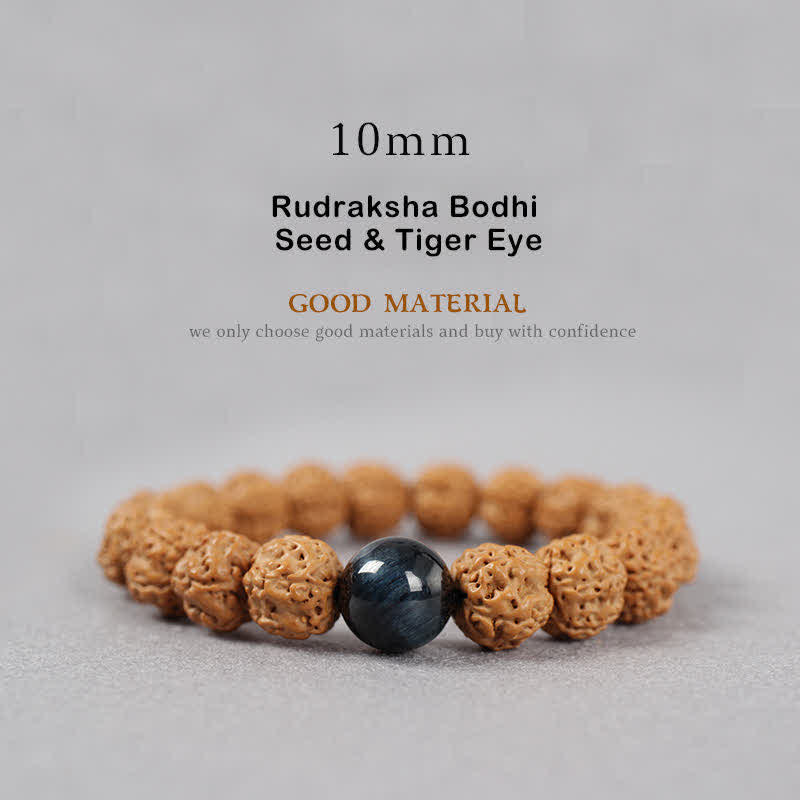 Wear FengShui Tibet Rudraksha Bodhi Seed Dzi Bead Amber Turquoise Wealth Bracelet