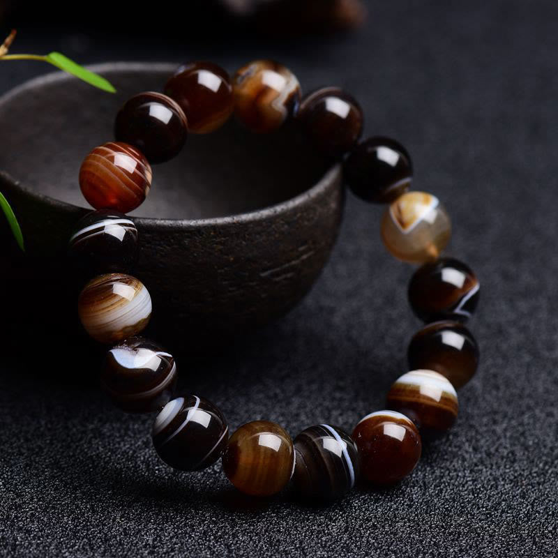 Wear FengShui Tibetan Sardonyx Happiness Positive Bracelet