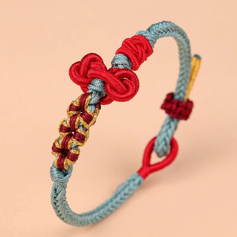 Wear FengShui Handmade Wenchang Knot Luck Strength Braided Rope Bracelet