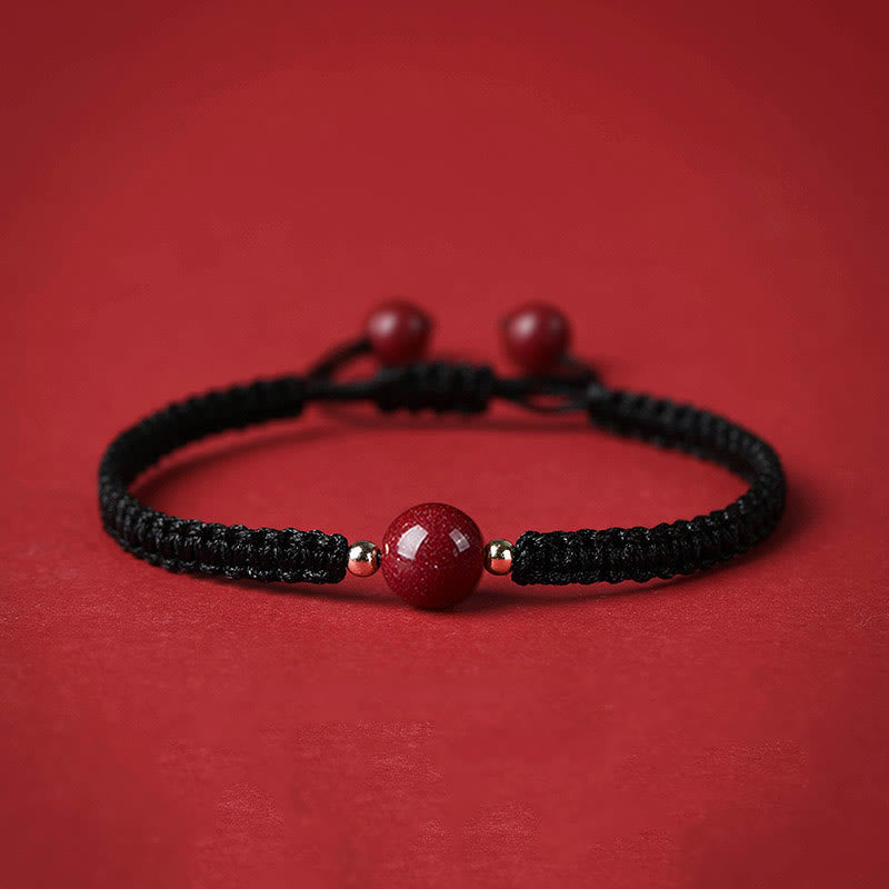 Wear FengShui Lucky Cinnabar Bead Blessing Red String Bracelet