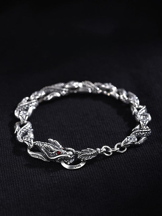 Buddha3bodhi S925 Silver Bracelet Dragon Bone Bracelet