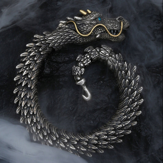 Wear FengShui Nordic Dragon Handmade Amulet Luck Protection Chain Bracelet