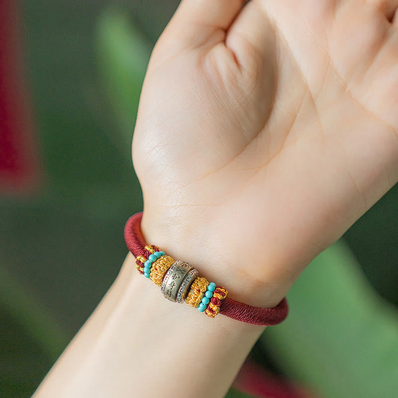 Wear FengShui Handmade Tibetan Amulet King Kong Knot Luck Protection Braided Bracelet