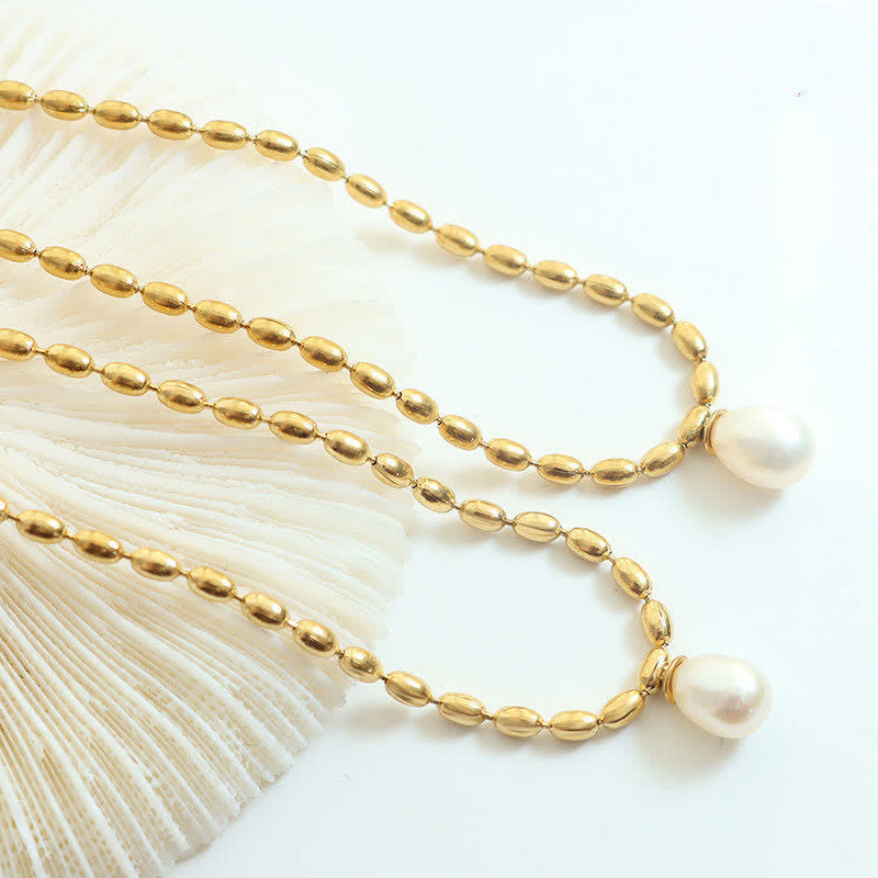 Buddha Stones Pearl Bead Peace Necklace Pendant