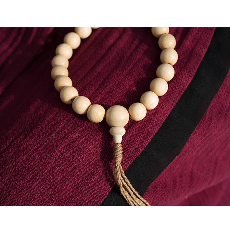 Wear FengShui Natural Abelia Biflora Wood Blessing Wrist Mala