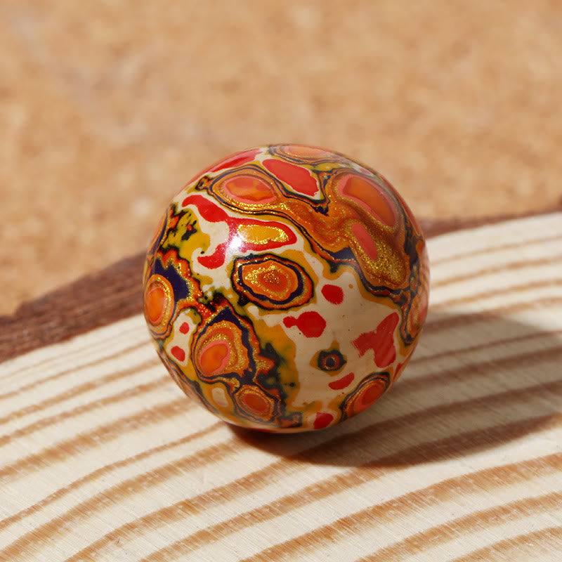 Wear FengShui Natural Multicolored Lacquer Beads Calm Bracelet