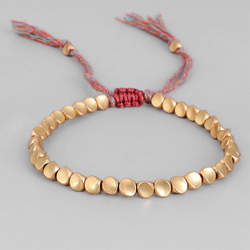 Wear FengShui Tibetan Copper Beads Healing Luck Bracelet