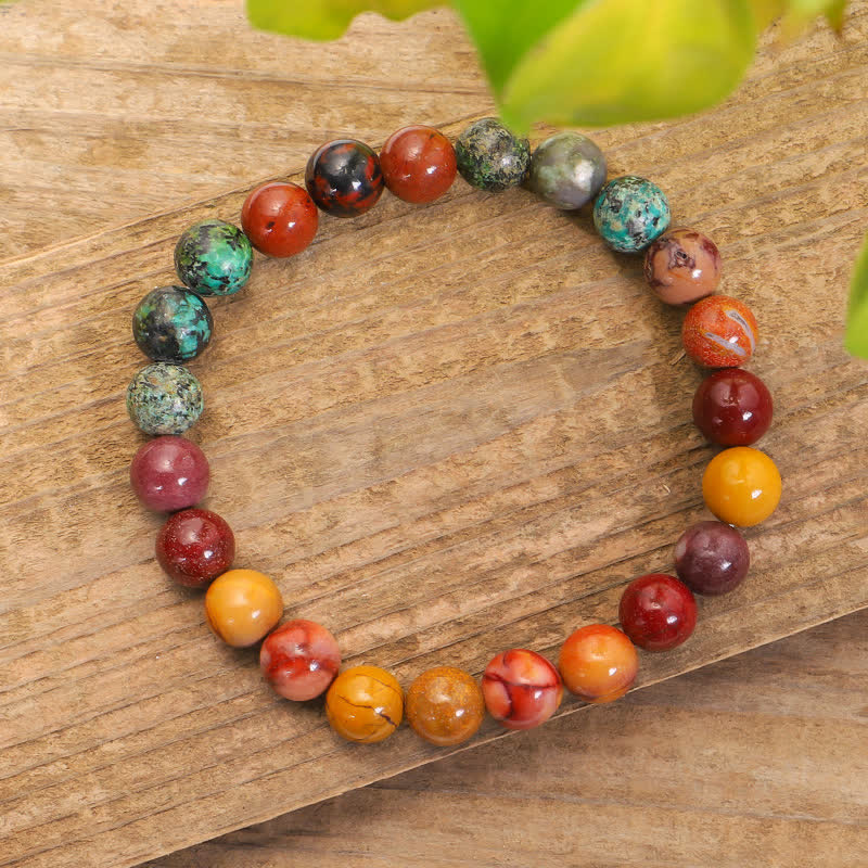 Wear FengShui 108 Mala Beads Mookaite Emotional Growth Bracelet Tassel Necklace Pendant