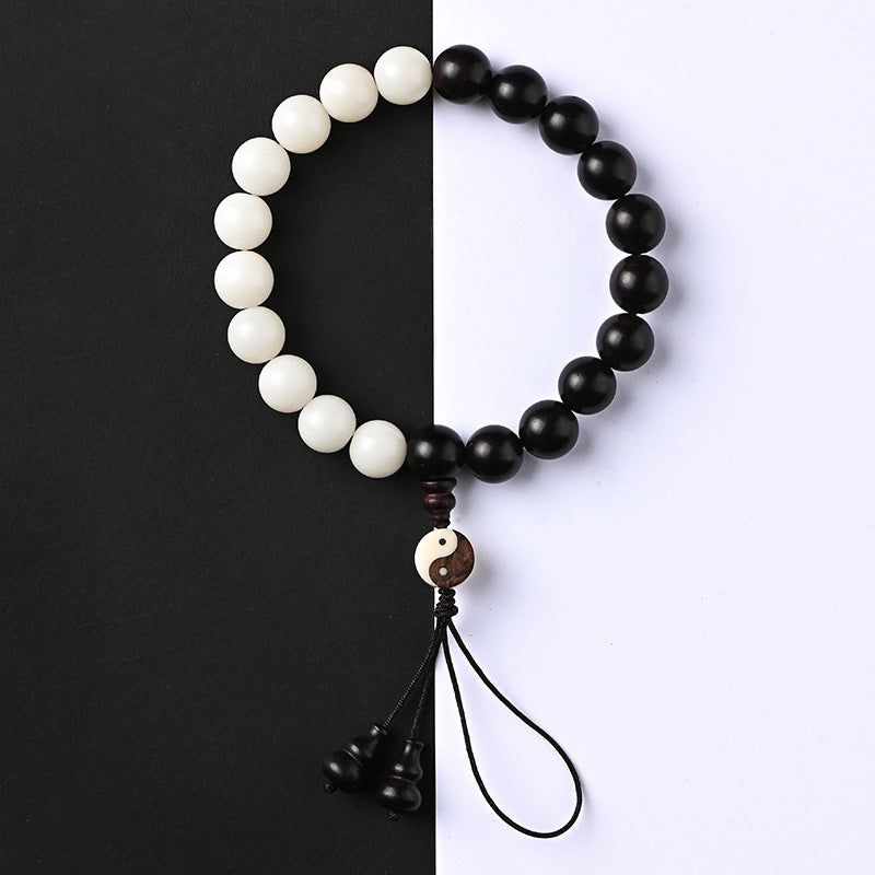 Wear FengShui Ebony YinYang Protection Bracelet Decoration