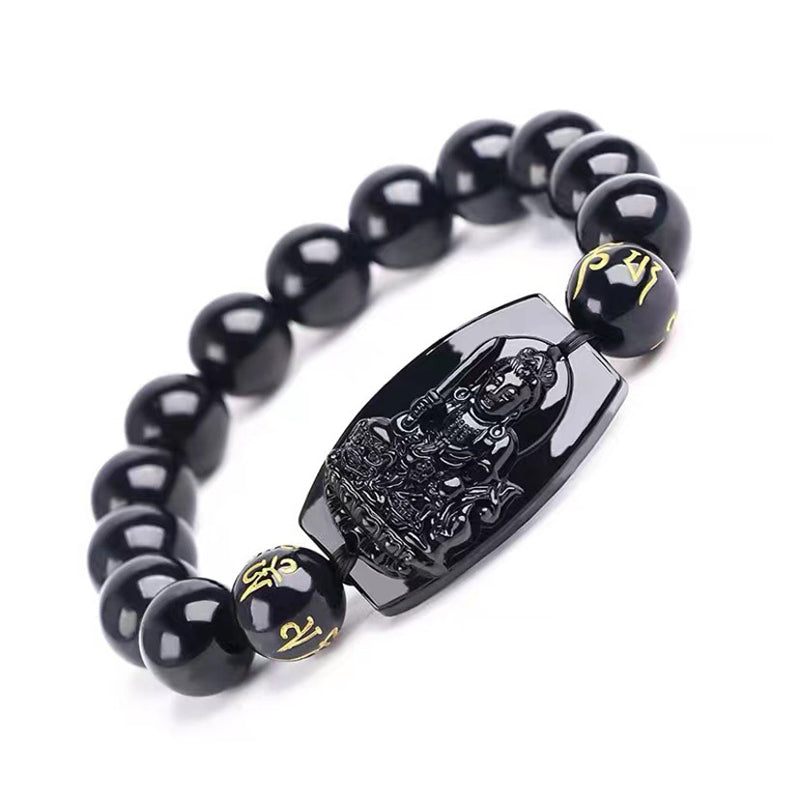 Wear FengShui Chinese Zodiac Obsidian Protection Bracelet