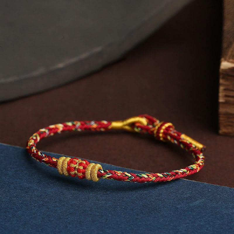 Wear FengShui Handmade Colorful Rope King Kong Knot Braided Luck Bracelet