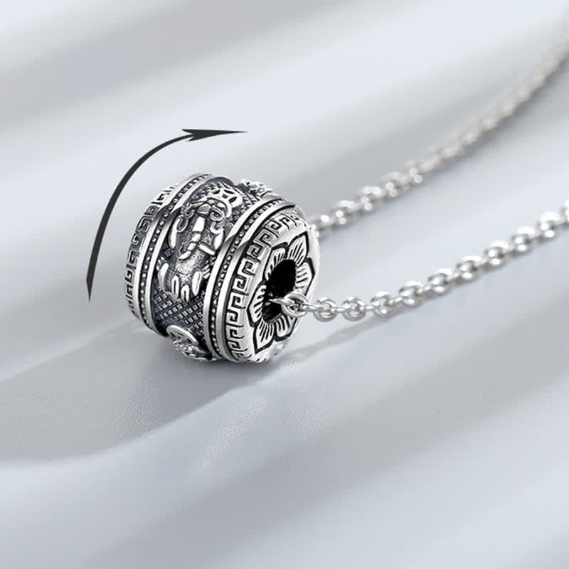 Wear FengShui PiXiu Luck Wealth Rotatable Necklace Pendant
