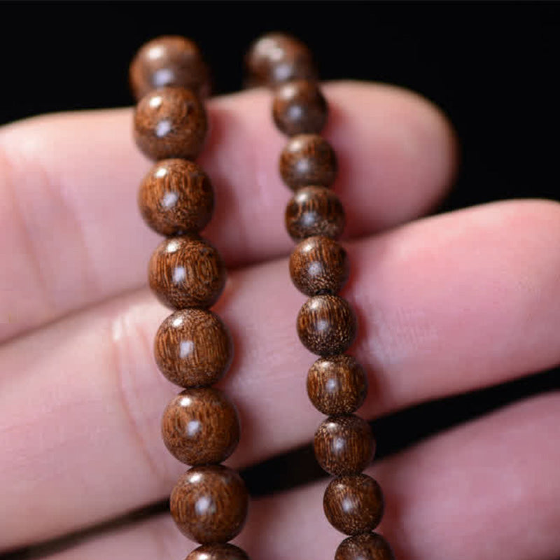 Wear FengShui 108 Mala Beads Rosewood Jade Calm Bracelet