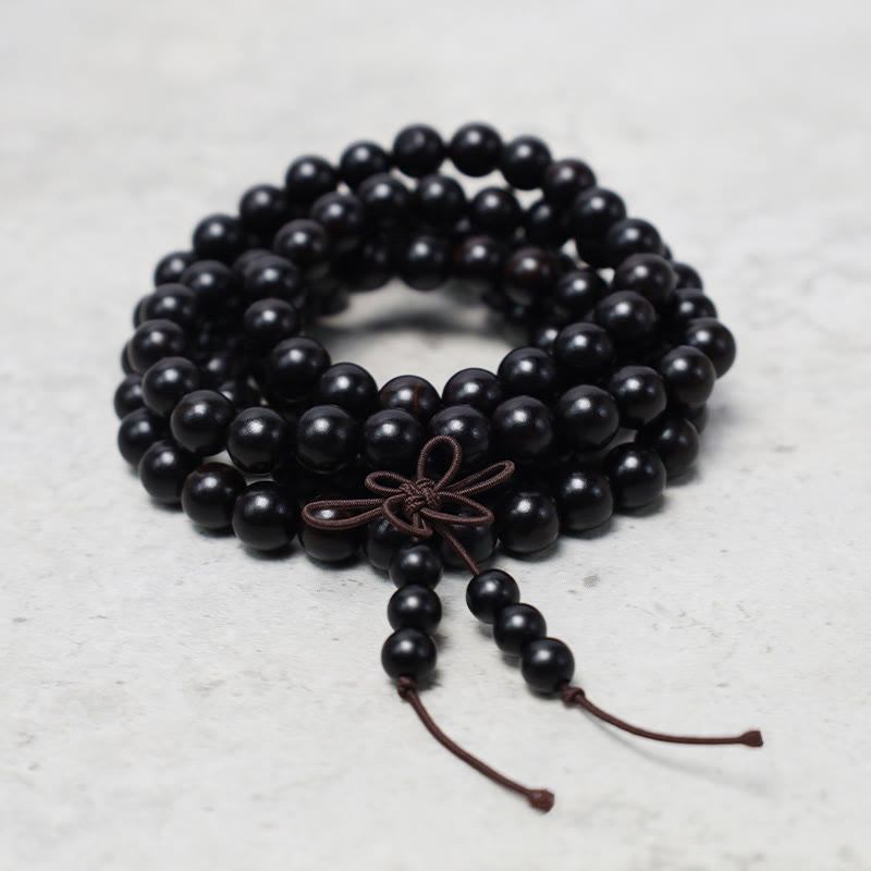 Wear FengShui 108 Mala Beads Bracelet Prayer Meditation Sandalwood Elastic