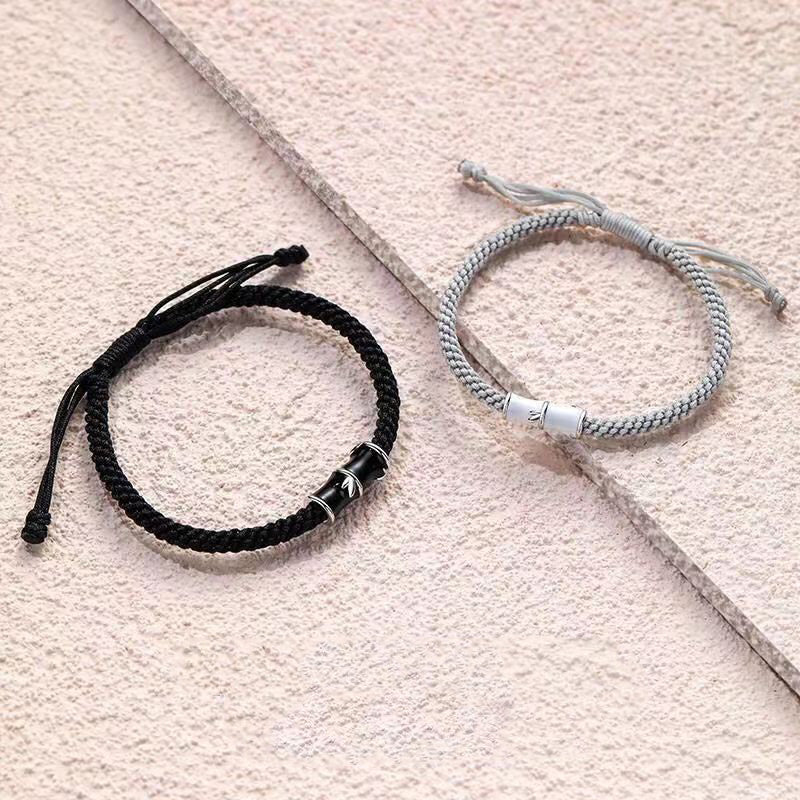 Wear FengShui Bamboo Pattern Healing Couple Rope Bracelet