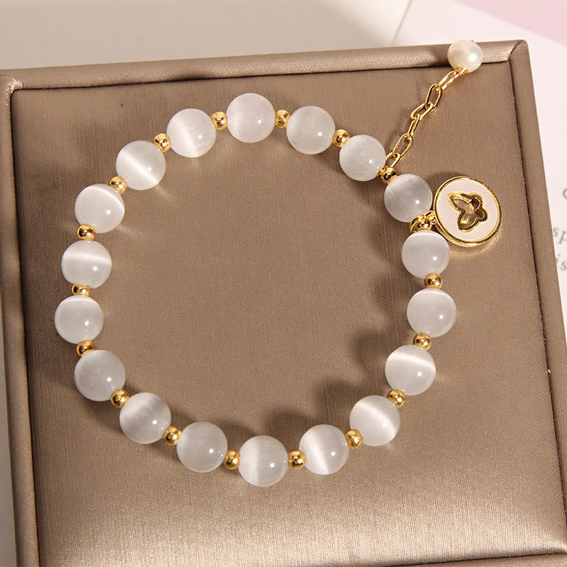 Wear FengShui Cat's Eye Butterfly Charm Love Bracelet
