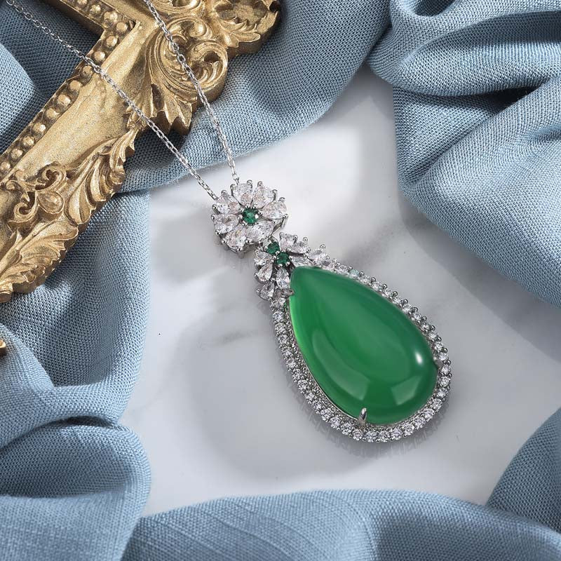Wear FengShui Cyan Jade Harmony Necklace