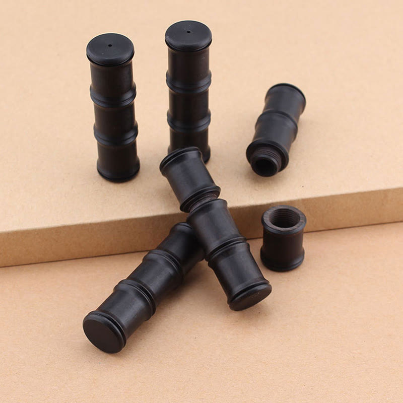 Wear FengShui Ebony Wood Bamboo Pattern Ghau Prayer Box Peace Necklace Pendant