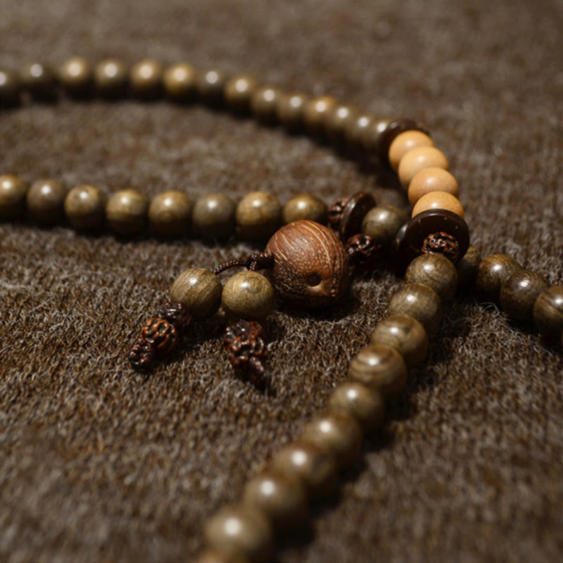 Wear FengShui Tibetan Sandalwood Protection Charm Mala Bracelet