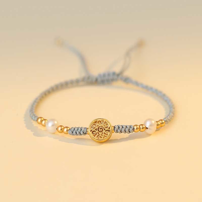 Wear FengShui Copper Coin Fortune Tree Luck Strength Braided Bracelet
