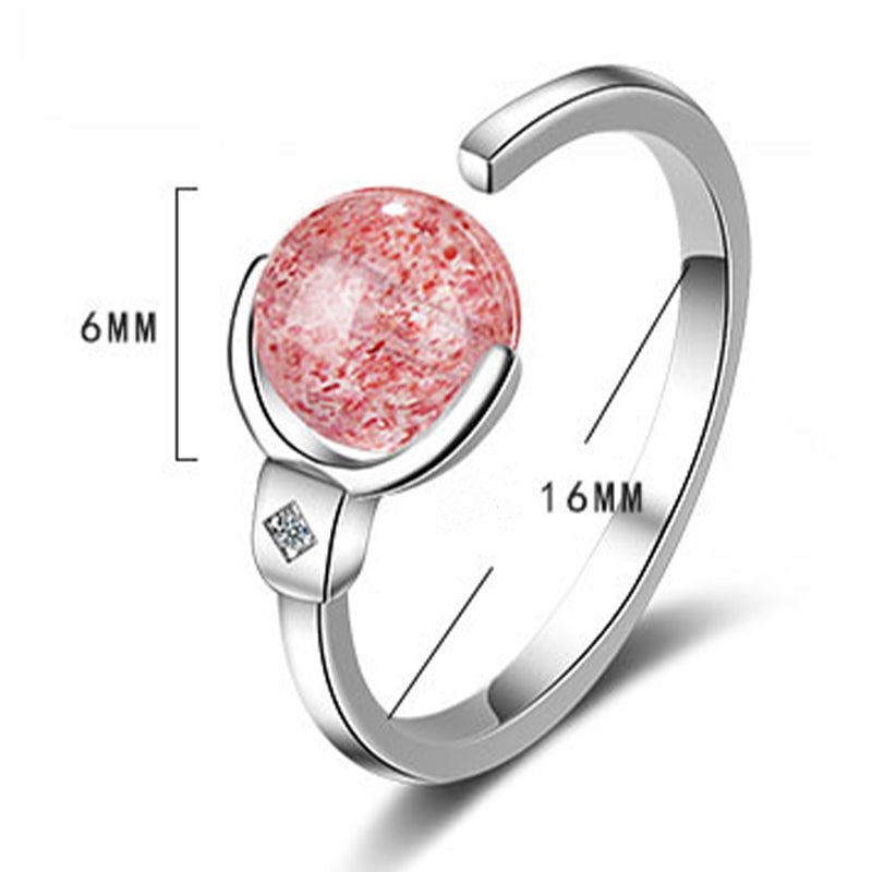 Wear FengShui Pink Crystal Soothing Rotation Ring