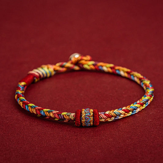 Wear FengShui Handmade Dragon Boat Festival Luck Colorful Rope Child Adult Bracelet