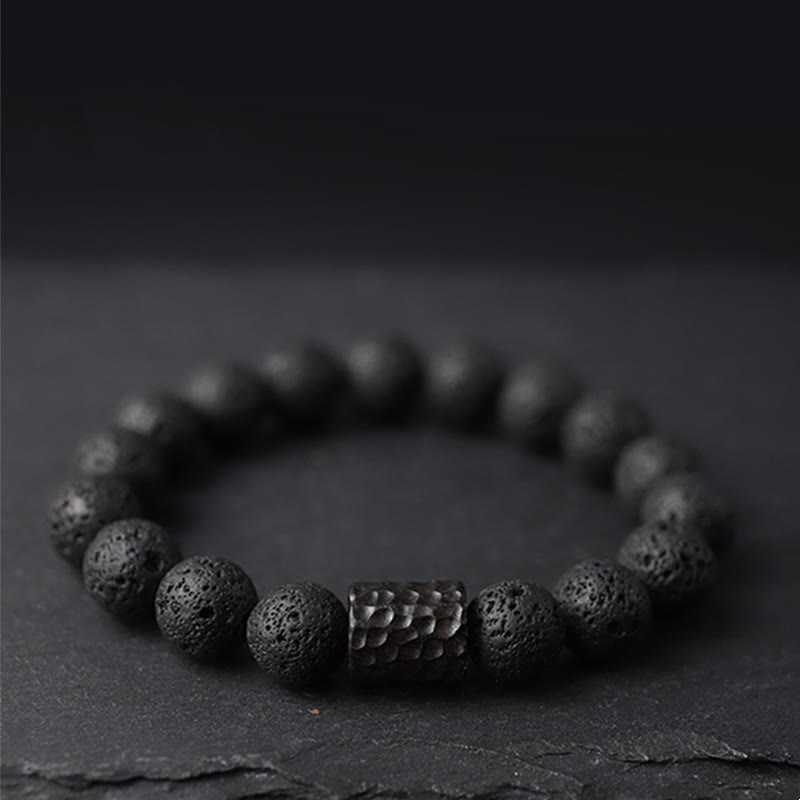 Wear FengShui "Wishing Strength to Rise from Within" Lava Rock Bracelet Includes Gift Message Card